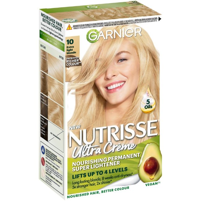 Крем-краска для волос Garnier Nutrisse Ultra Creme 10.0 очень светлый блондин Крем-краска для волос Garnier Nutrisse Ultra Creme 10.0 очень светлый блондин
