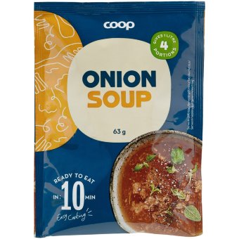 Суп луковый быстрого приготовления Coop 63 г Суп луковый быстрого приготовления Coop 63 г