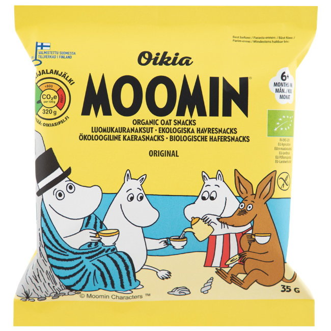 Овсяные снеки органические Oikia Moomin 35 гр