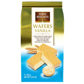 Вафли с начинкой из ванильного крема Feiny Biscuits Wafers Vanilla 450 гр