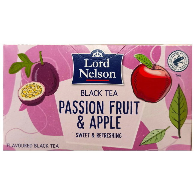 Чёрный чай с маракуйей и яблоками Passion Fruit & Apple 20 шт/уп, Lord Nelson