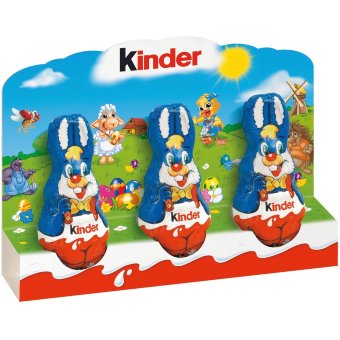 Набор шоколадных фигурок Kinder "Пасхальный зайчик" 3x15 гр Набор шоколадных фигурок Kinder "Пасхальный зайчик" 3x15 гр