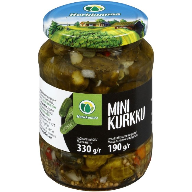 Корнишоны Herkkumaa  330/190 гр