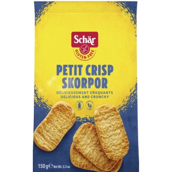 Хрустящие безглютеновые сухари Schär Petit Crisp 150 гр Хрустящие безглютеновые сухари Schär Petit Crisp 150 гр