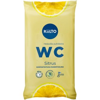 Влажные салфетки для чистки туалета (лимон) Kiilto 36 шт