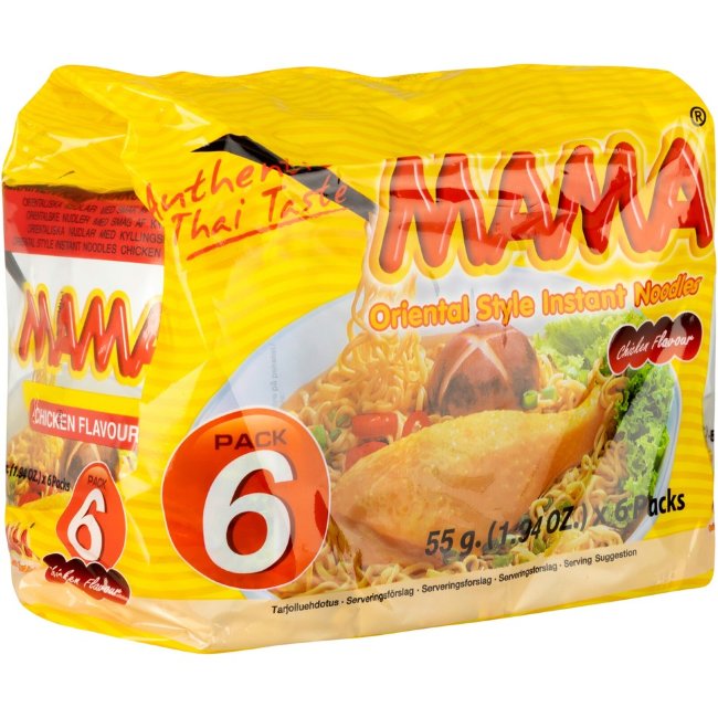 Лапша Mama 6х55 гр со вкусом курицы
