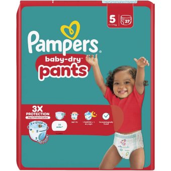 Подгузники-штанишки Pampers Baby Dry S5 11-17 кг 37 шт