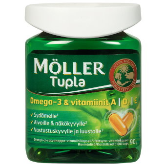 Витамины Омега-3, D и A, E Moller Tupla Omega-3 100 капсул Moller Витамины Омега-3, D и A, E Moller Tupla Omega-3 100 капсул Moller