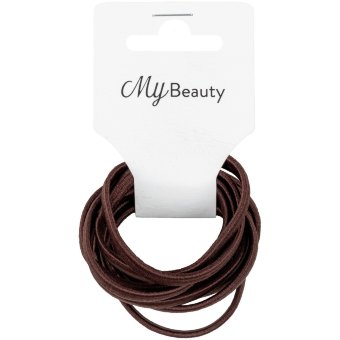 Резинка для волос MY BEAUTY коричневая плоская (уп 10 шт) Резинка для волос MY BEAUTY коричневая плоская (уп 10 шт)
