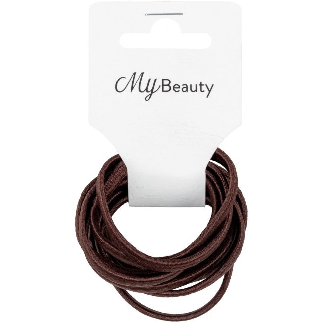 Резинка для волос MY BEAUTY коричневая плоская (уп 10 шт) Резинка для волос MY BEAUTY коричневая плоская (уп 10 шт)