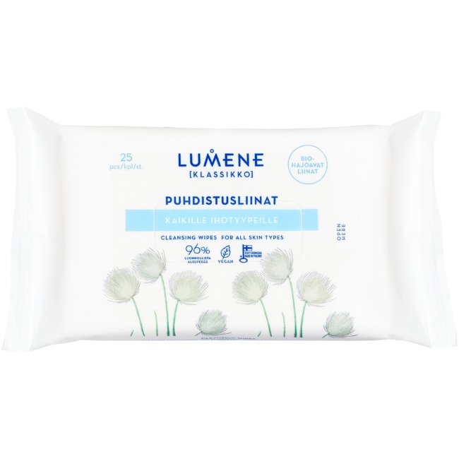 Салфетки для снятия макияжа Lumene KLASSIKKO для всех типов кожи 25 шт Салфетки для снятия макияжа Lumene KLASSIKKO для всех типов кожи 25 шт