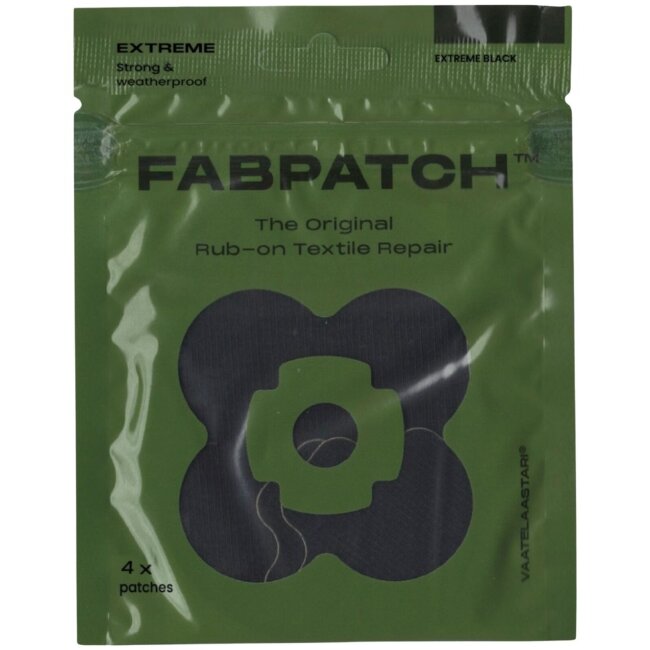Текстильная наклейка FabPatch Extreme black 4 шт, приклеивается трением