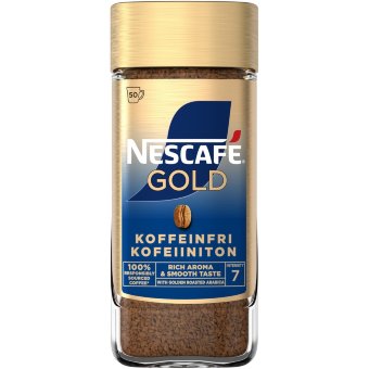 Nescafé GOLD растворимый кофе без кофеина 100г.