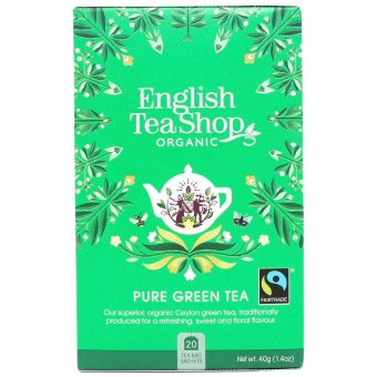 Зеленый чай органический Pure Green English Tea Shop 20 пакетов 40 гр