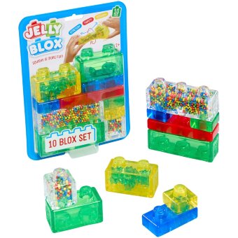 Мягкие и тянущиеся строительные блоки Jelly Blox 10 шт