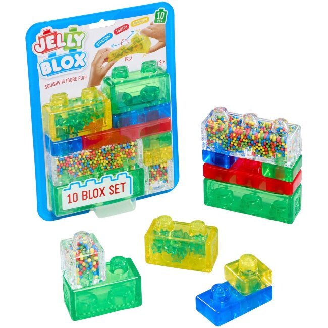 Мягкие и тянущиеся строительные блоки Jelly Blox 10 шт