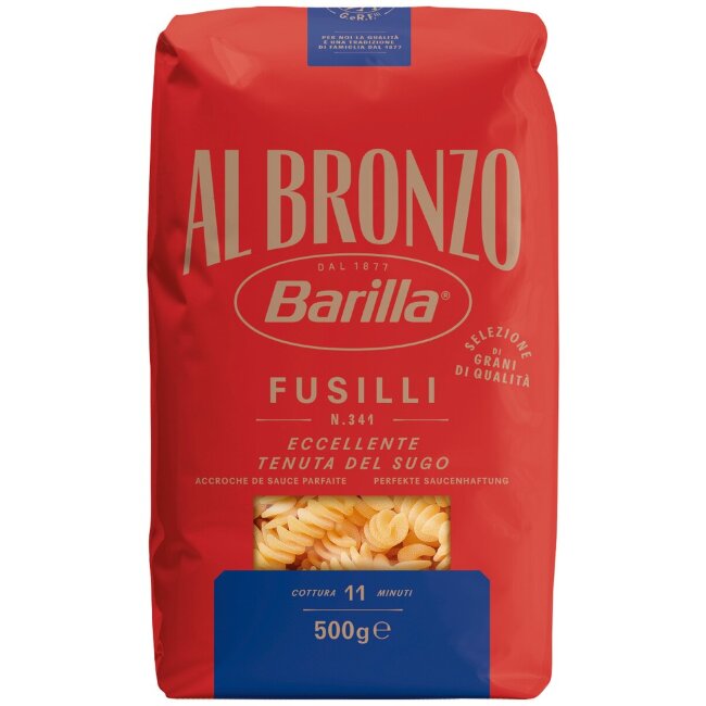Паста Fusilli Barilla Al Bronzo из твердых сортов пшеницы 500 гр Паста Fusilli Barilla Al Bronzo из твердых сортов пшеницы 500 гр