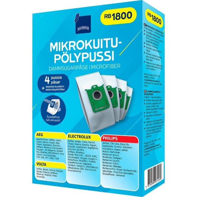 Пылесборник Rainbow RB1800 4 шт + моторный фильтр Пылесборник Rainbow RB1800 4 шт + моторный фильтр