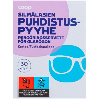 Салфетки для чистки очков Coop 30 шт Салфетки для чистки очков Coop 30 шт