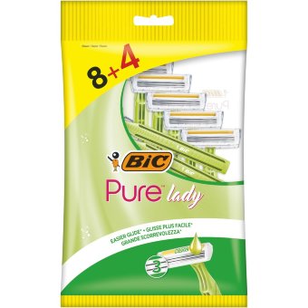 Бритвенные станки Bic Pure3 Lady 8+4 шт Бритвенные станки Bic Pure3 Lady 8+4 шт