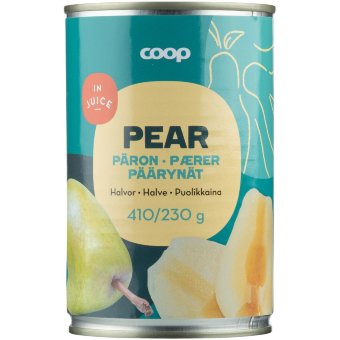 Груша в собственном соку (половинки) Coop 400/230 гр