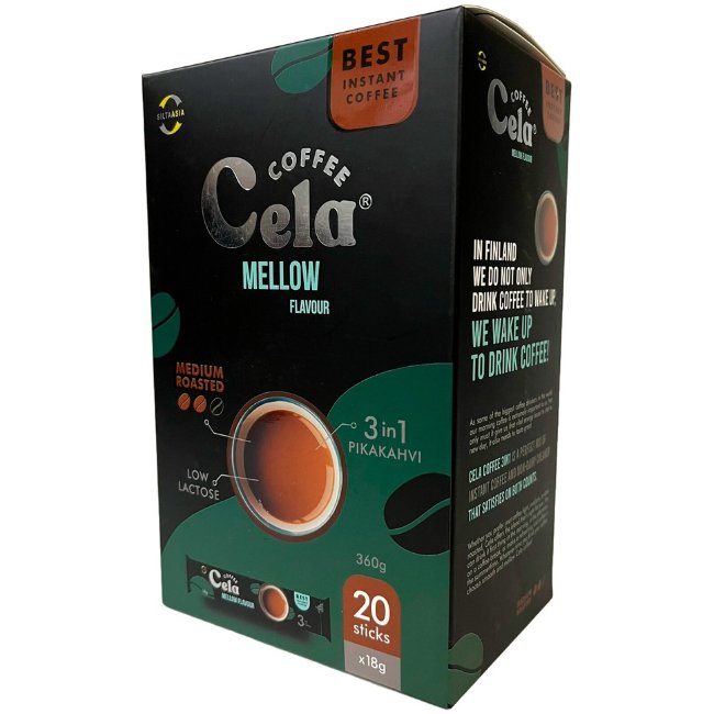 Кофейный напиток Cela Mellow 3в1 18г/пакет - 20 пакетиков/коробка