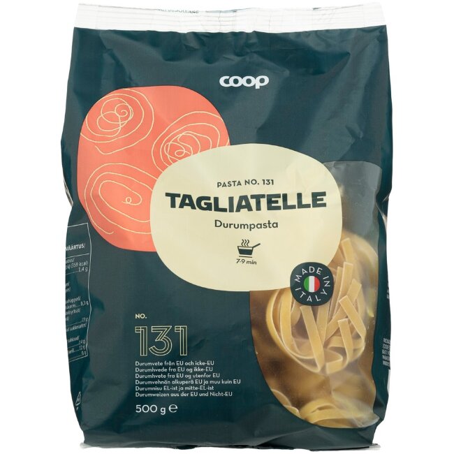 Паста тальятелле Coop без яиц 500 гр