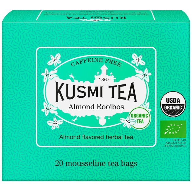 Органический ройбуш с миндальным вкусом Kusmi Organic (уп 20 шт) 40 гр