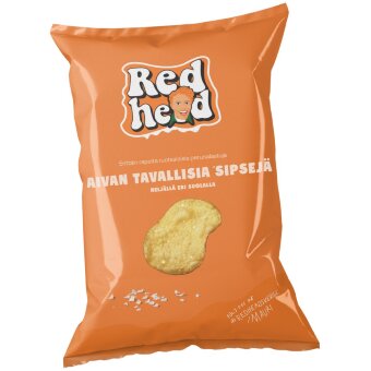 Картофельные чипсы Redhead с четырьмя разными видами соли 150 гр