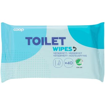 Влажные салфетки для туалета Coop 40 шт