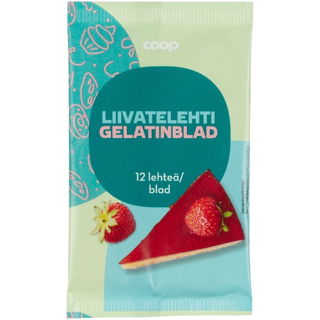 Листья желатина Coop 12 шт/уп