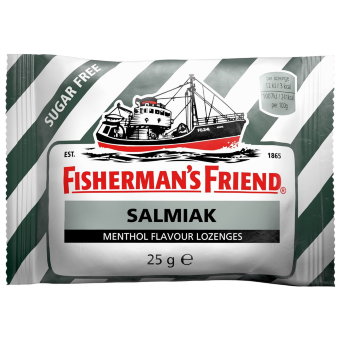Пастилки Salmiak с ментолом (без сахара) от укачивания Fisherman's Friend 25 гр (цена по акции) Пастилки Salmiak с ментолом (без сахара) от укачивания Fisherman's Friend 25 гр (цена по акции)