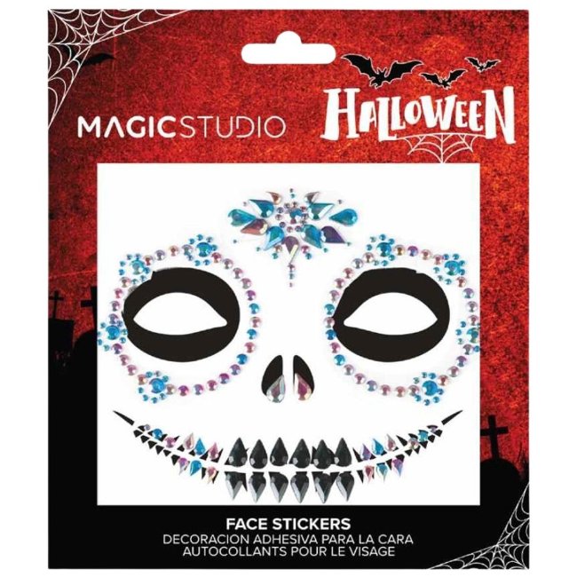 Наклейки для лица Magic Studio Halloween синие