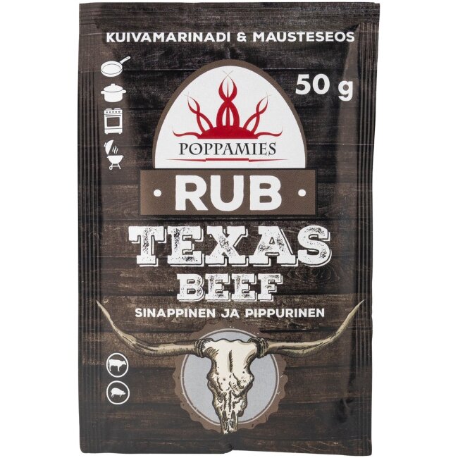 Приправа Poppamies Rub Texas Beef 50 гр Приправа Poppamies Rub Texas Beef 50 гр