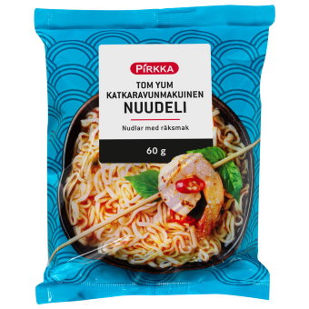 Лапша Том Ям с креветками Pirkka 60 гр Лапша Том Ям с креветками Pirkka 60 гр