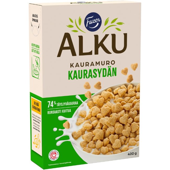 Кукурузные хлопья Fazer Alku Kaurasydän 400 гр
