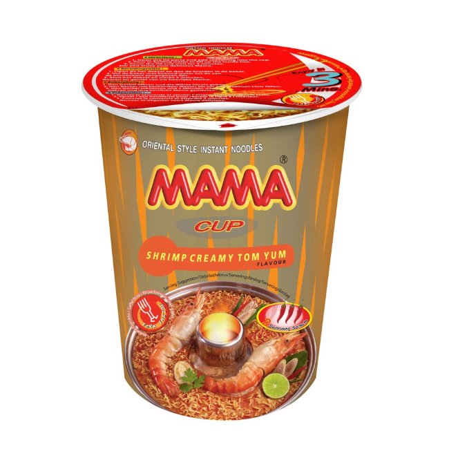 Лапша куриная со вкусом креветок 70 гр Mama