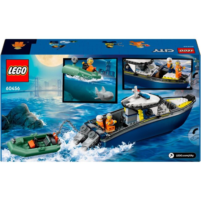 Игрушечный полицейский катер LEGO® City 60456 погоня на полицейской лодке Игрушечный полицейский катер LEGO® City 60456 погоня на полицейской лодке