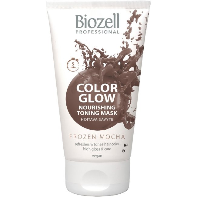 Ухаживающая тонирующая маска Biozell Color Glow Frozen Mocha 150 мл Ухаживающая тонирующая маска Biozell Color Glow Frozen Mocha 150 мл