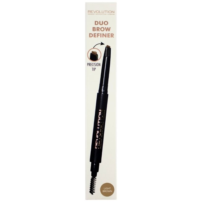 Карандаш для бровей Makeup Revolution Duo Brow Pencil светло-коричневый