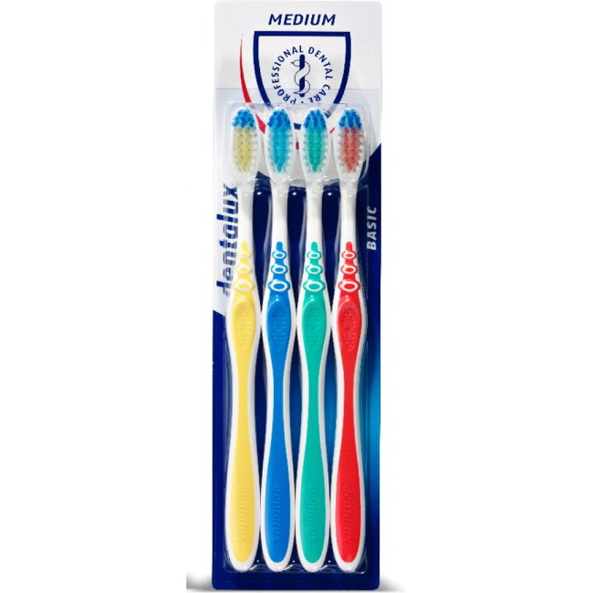 Зубная щётка Dentalux Medium - средняя (4шт)