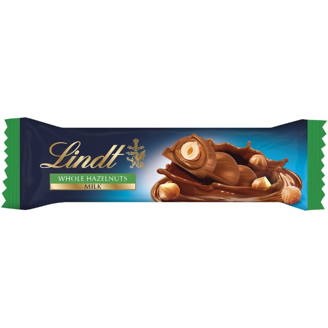 Шоколадный батончик с цельным фундуком и кремовой начинкой Lindt 35 гр Шоколадный батончик с цельным фундуком и кремовой начинкой Lindt 35 гр