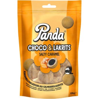 Лакричные конфеты в шоколаде с соленой карамелью Panda Choko Lakrits 120 гр Лакричные конфеты в шоколаде с соленой карамелью Panda Choko Lakrits 120 гр