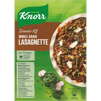 Лазанья из цельнозерновой пасты Knorr 266 гр 3–4 порции Лазанья из цельнозерновой пасты Knorr 266 гр 3–4 порции