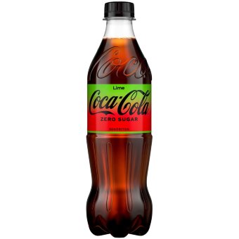 Освежающая безалкогольная напиток Coca-Cola Zero Sugar Lime в пластиковой бутылке 0,5 л