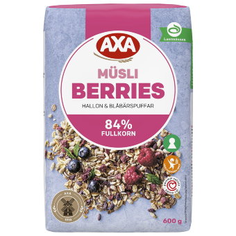 Мюсли (лесные ягоды) AXA Berries 84%, 600 гр