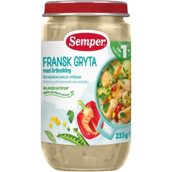 Детское питание Semper французское рагу с травами и курицей 235 гр