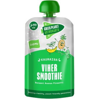Зеленый смузи Green Planet Astronauts с овсом органический, 12 мес+ 120 гр