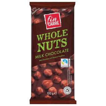 Молочный шоколад с цельным фундуком Fin Carre 100 гр