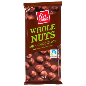 Молочный шоколад с цельным фундуком Fin Carre 100 гр